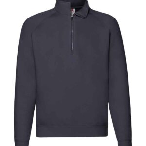 Fruit of the Loom Premium Zip Neck Sweatshirt | Deep Navy