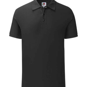 Fruit of the Loom Tailored Poly/Cotton Piqué Polo Shirt | Black