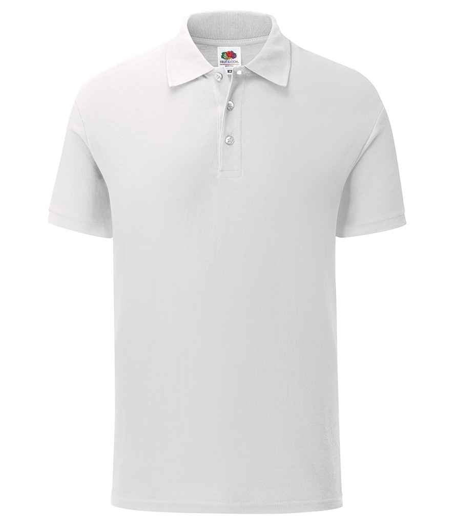 Fruit of the Loom Tailored Poly/Cotton Piqué Polo Shirt | White