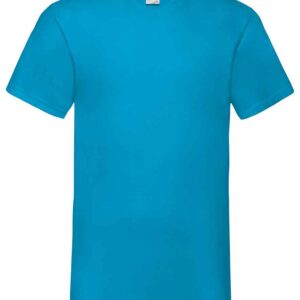 Fruit of the Loom V Neck Value T-Shirt | Azure