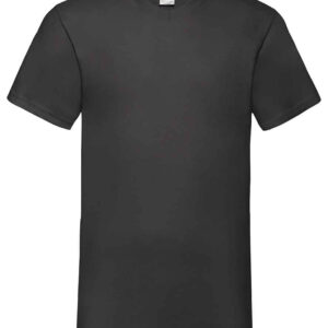 Fruit of the Loom V Neck Value T-Shirt | Black