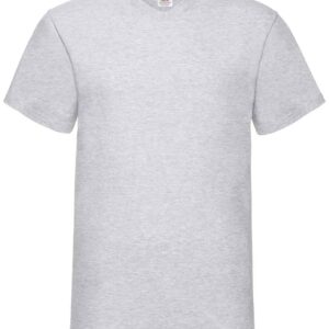 Fruit of the Loom V Neck Value T-Shirt | Heather Grey