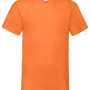 Fruit of the Loom V Neck Value T-Shirt | Orange