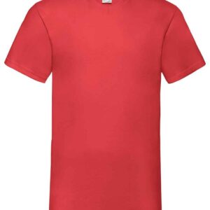 Fruit of the Loom V Neck Value T-Shirt | Red