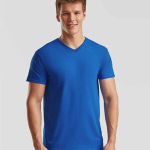 Fruit of the Loom V Neck Value T-Shirt | Royal Blue