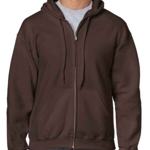 Gildan Heavy Blend™ Zip Hooded Sweatshirt | Dark Chocolate