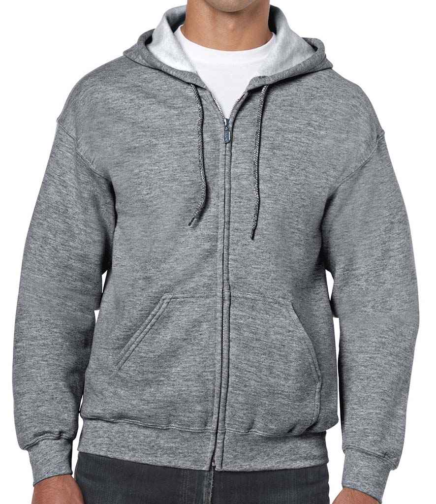 Gildan Heavy Blend™ Zip Hooded Sweatshirt | Graphite Heather - Image 2