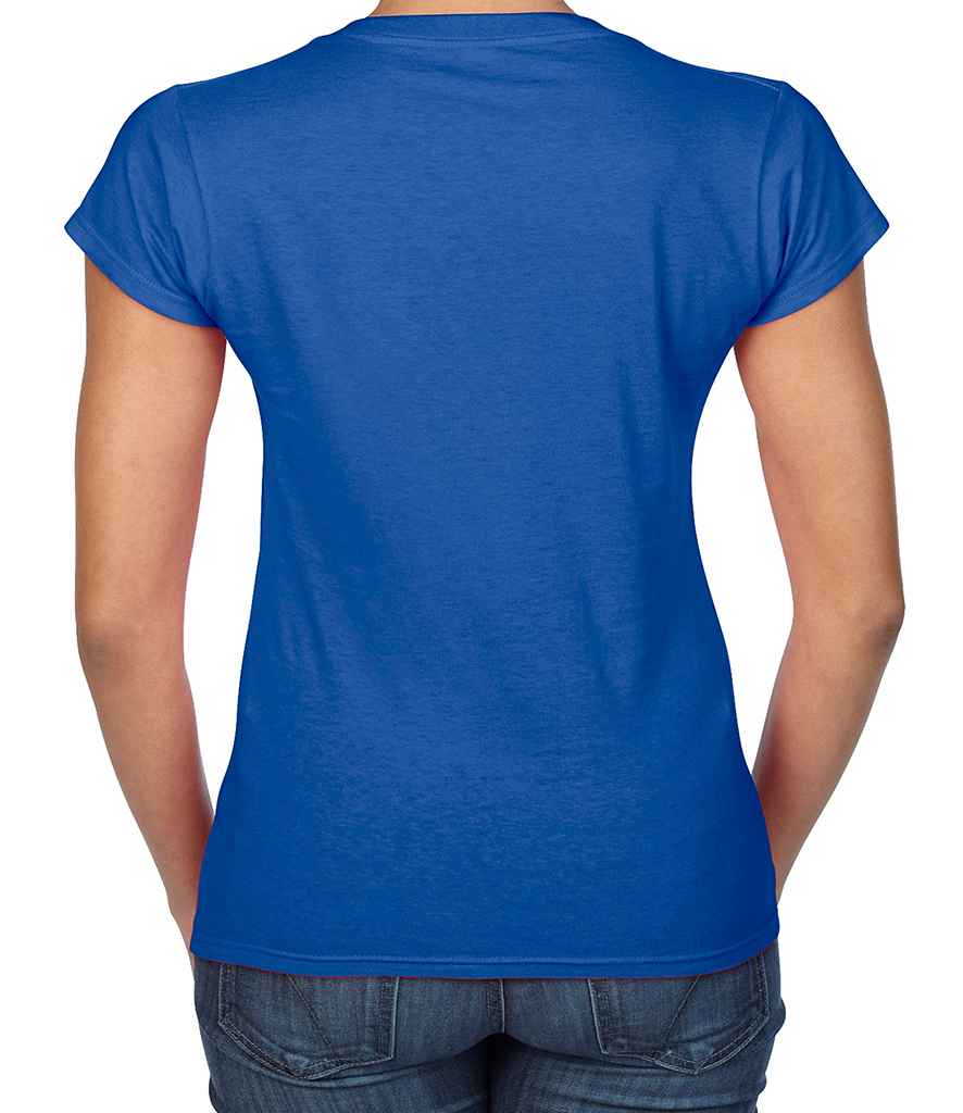 Gildan Ladies SoftStyle® V Neck T-Shirt | Royal Blue - Image 2