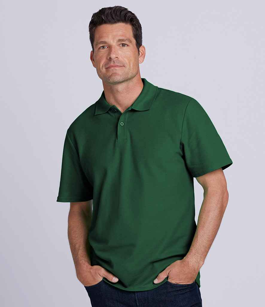 Gildan SoftStyle® Double Piqué Polo Shirt | Forest Green - Image 3