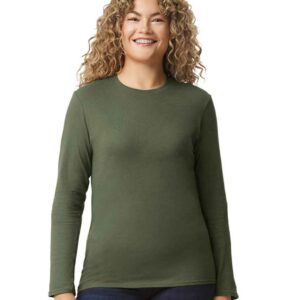 Gildan SoftStyle® Long Sleeve T-Shirt | Military Green