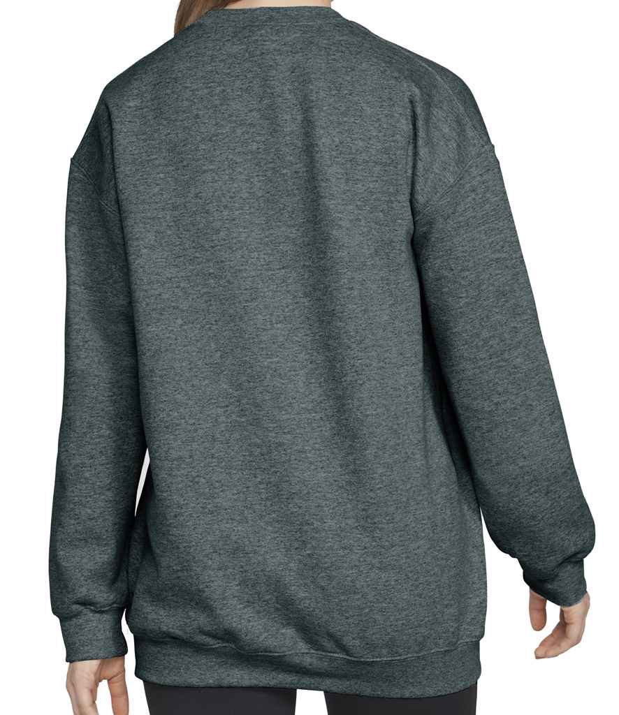 Gildan SoftStyle® Midweight Crew Neck Sweatshirt | Dark Heather - Image 2