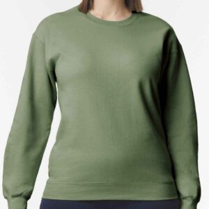 Gildan SoftStyle® Midweight Crew Neck Sweatshirt | Military Green