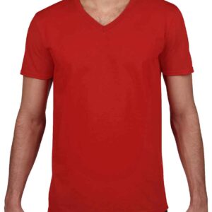 Gildan SoftStyle® V Neck T-Shirt | Red