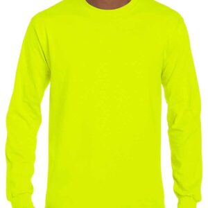 Gildan Ultra Cotton™ Long Sleeve T-Shirt | Safety Green