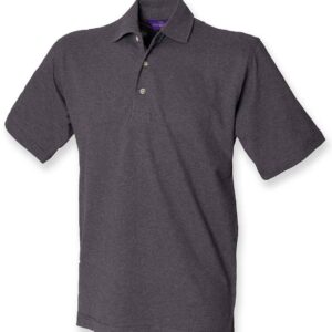 Henbury Classic Heavy Cotton Piqué Polo Shirt | Charcoal