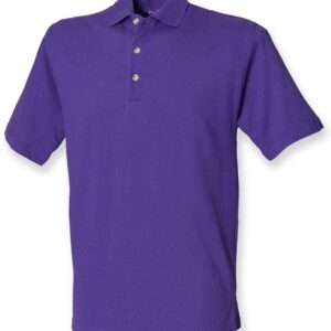 Henbury Classic Heavy Cotton Piqué Polo Shirt | Purple