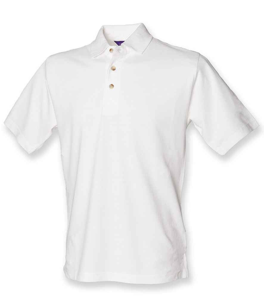 Henbury Classic Heavy Cotton Piqué Polo Shirt | White