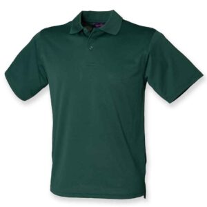 Henbury Coolplus® Wicking Piqué Polo Shirt | Bottle Green