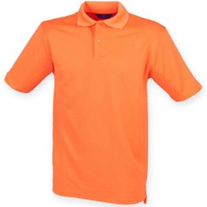 Henbury Coolplus® Wicking Piqué Polo Shirt | Bright Orange