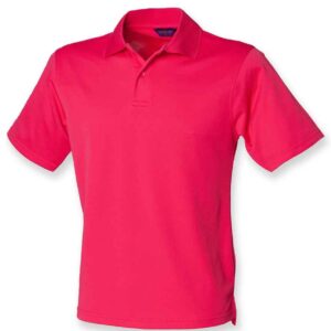 Henbury Coolplus® Wicking Piqué Polo Shirt | Bright Pink