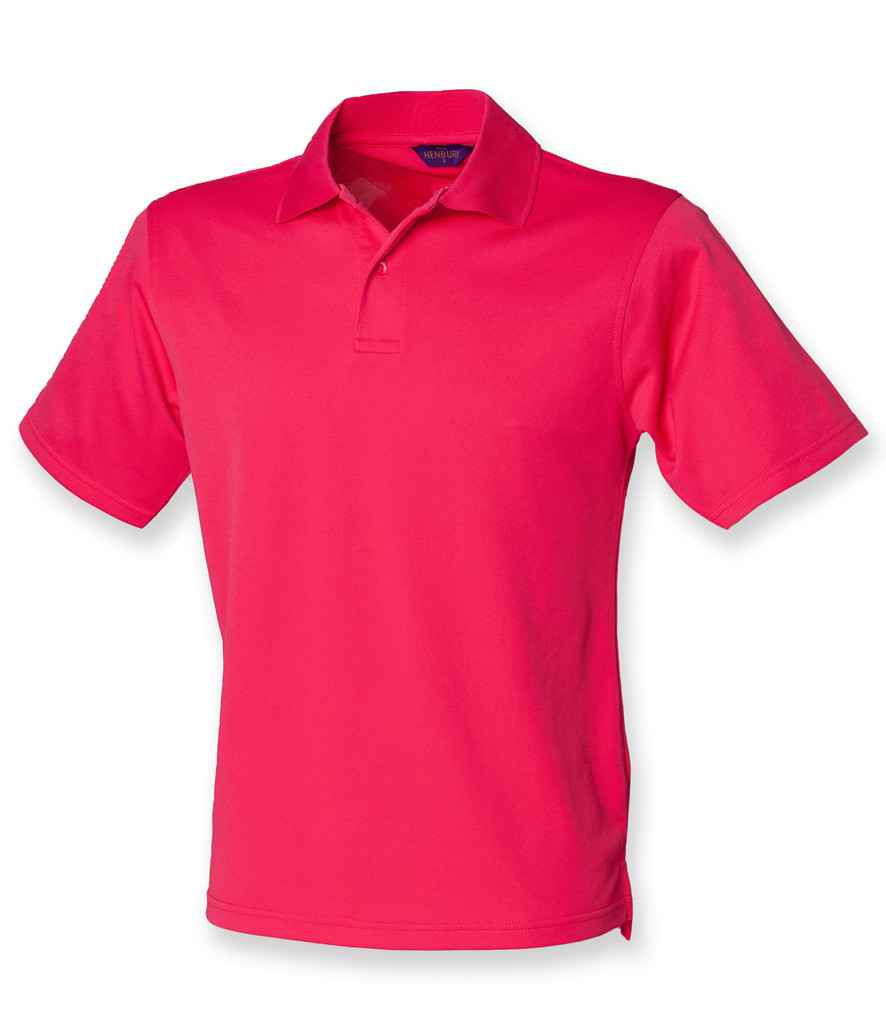 Henbury Coolplus® Wicking Piqué Polo Shirt | Bright Pink
