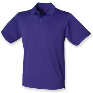 Henbury Coolplus® Wicking Piqué Polo Shirt | Bright Purple