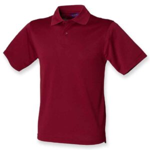 Henbury Coolplus® Wicking Piqué Polo Shirt | Burgundy