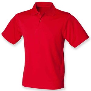 Henbury Coolplus® Wicking Piqué Polo Shirt | Classic Red