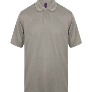 Henbury Coolplus® Wicking Piqué Polo Shirt | Heather Grey