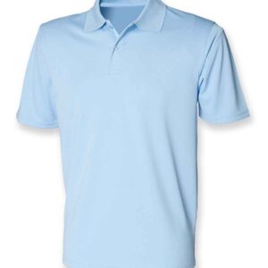 Henbury Coolplus® Wicking Piqué Polo Shirt | Light Blue