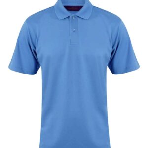 Henbury Coolplus® Wicking Piqué Polo Shirt | Mid Blue