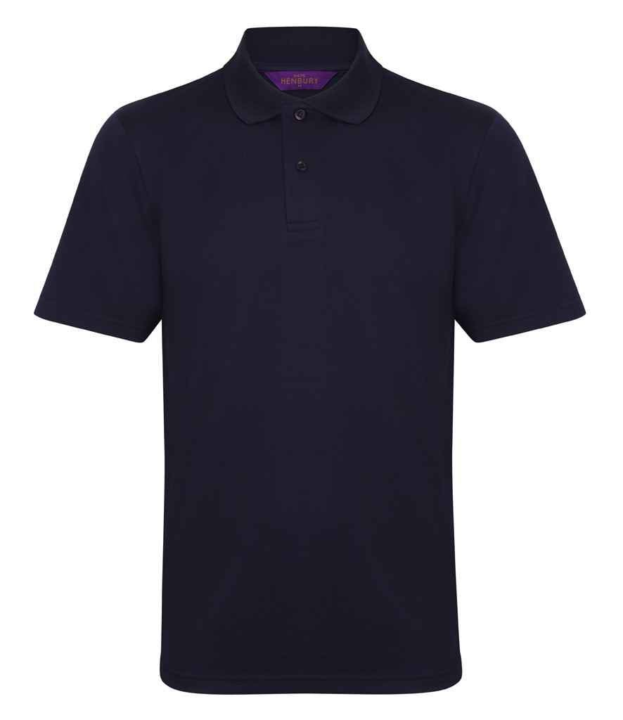 Henbury Coolplus® Wicking Piqué Polo Shirt | Navy