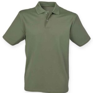 Henbury Coolplus® Wicking Piqué Polo Shirt | Olive Green
