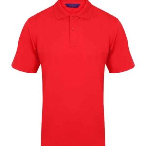 Henbury Coolplus® Wicking Piqué Polo Shirt | Red