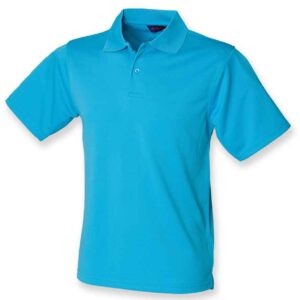 Henbury Coolplus® Wicking Piqué Polo Shirt | Turquoise Blue