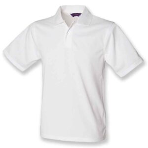 Henbury Coolplus® Wicking Piqué Polo Shirt | White