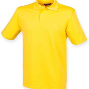 Henbury Coolplus® Wicking Piqué Polo Shirt | Yellow