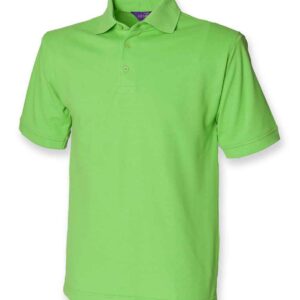 Henbury Heavy Poly/Cotton Piqué Polo Shirt | Bright Lime