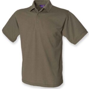 Henbury Heavy Poly/Cotton Piqué Polo Shirt | Olive Green