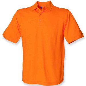 Henbury Heavy Poly/Cotton Piqué Polo Shirt | Orange
