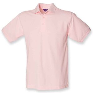 Henbury Heavy Poly/Cotton Piqué Polo Shirt | Pink