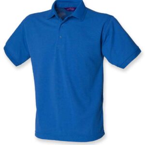 Henbury Heavy Poly/Cotton Piqué Polo Shirt | Royal Blue