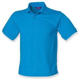 Henbury Heavy Poly/Cotton Piqué Polo Shirt | Sapphire Blue
