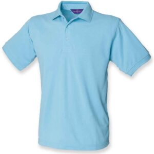 Henbury Heavy Poly/Cotton Piqué Polo Shirt | Sky Blue