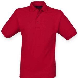 Henbury Heavy Poly/Cotton Piqué Polo Shirt | Vintage Red