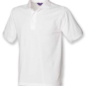 Henbury Heavy Poly/Cotton Piqué Polo Shirt | White