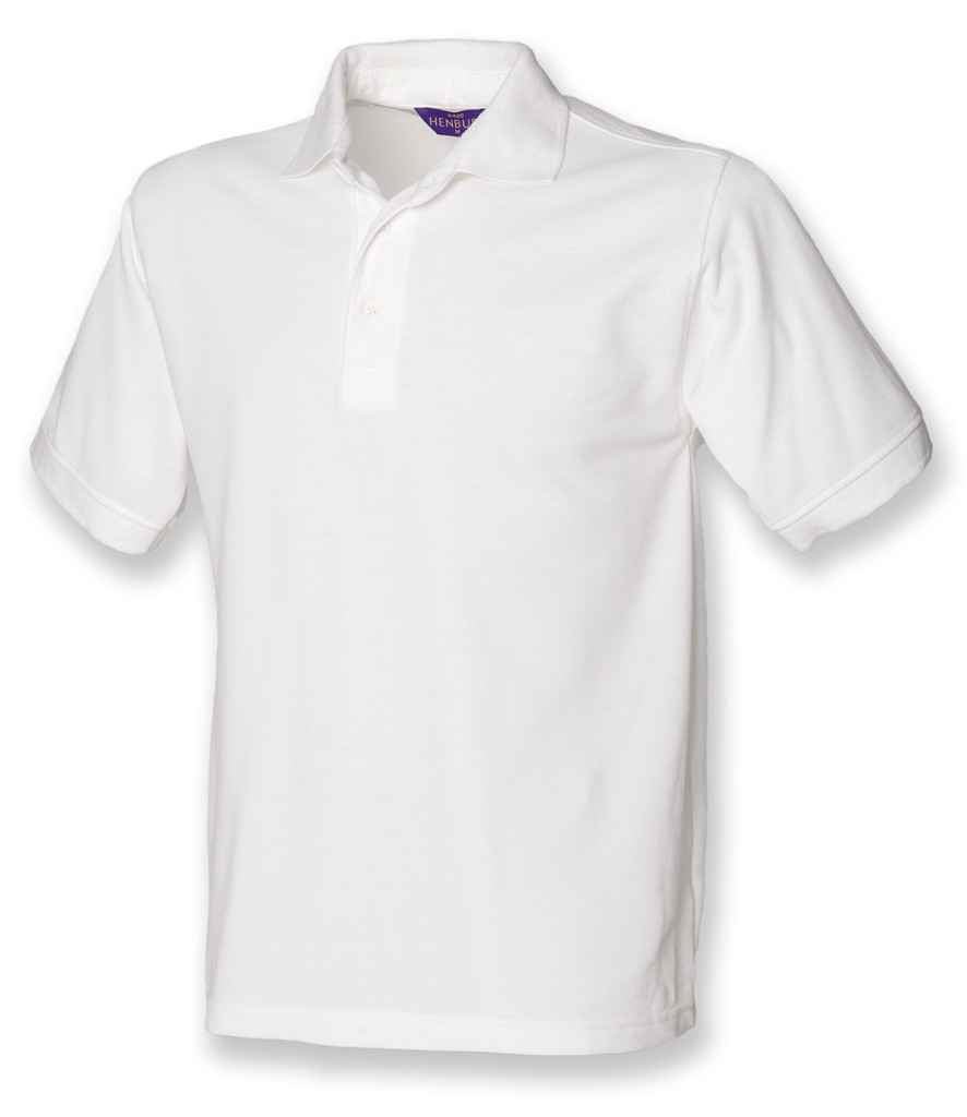 Henbury Heavy Poly/Cotton Piqué Polo Shirt | White