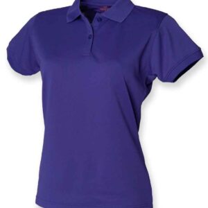 Henbury Ladies Coolplus® Wicking Piqué Polo Shirt | Bright Purple