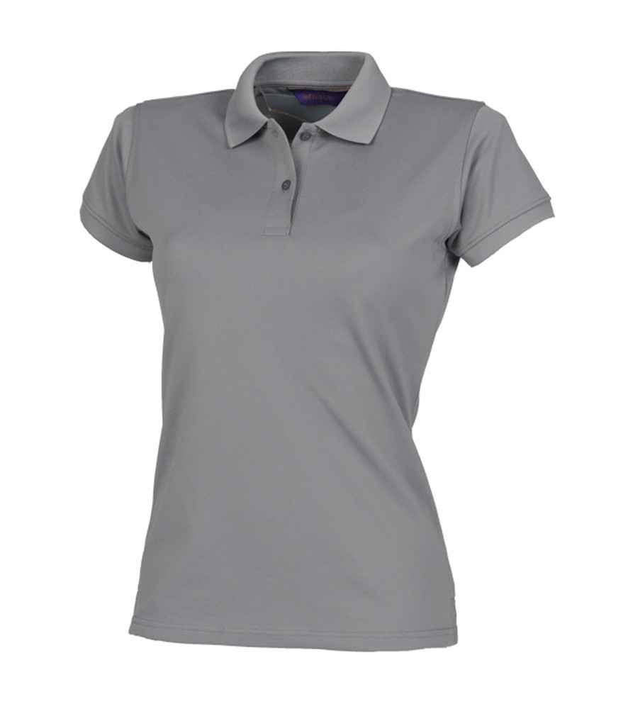 Henbury Ladies Coolplus® Wicking Piqué Polo Shirt | Charcoal