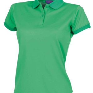 Henbury Ladies Coolplus® Wicking Piqué Polo Shirt | Kelly Green